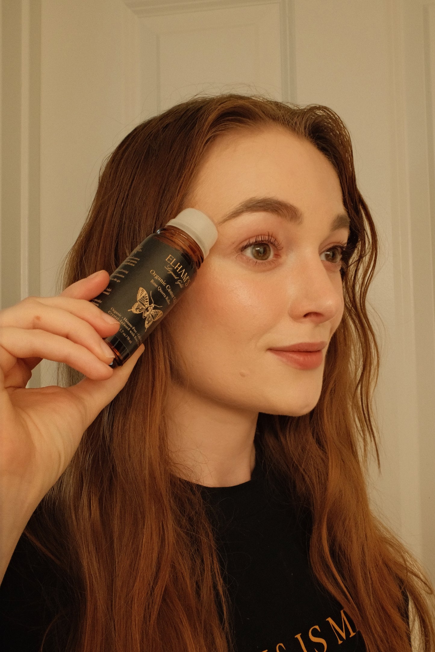 Organic Castor Oil Rose Quartz Roll-On