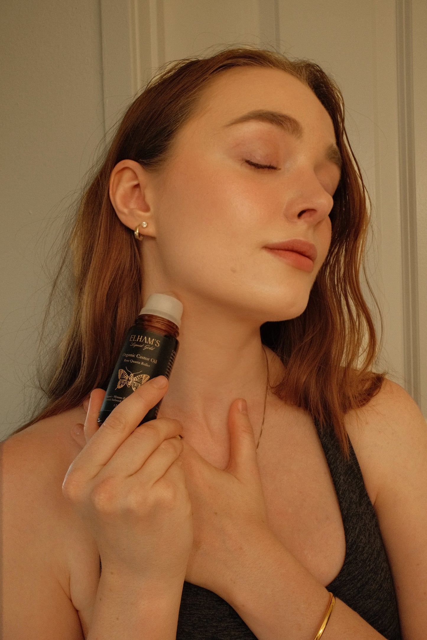 Organic Castor Oil Rose Quartz Roll-On