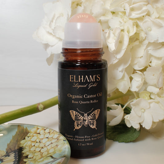 Organic Castor Oil Rose Quartz Roll-On